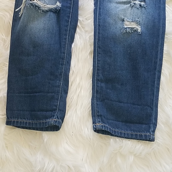 Light Blue Relaxed Boyfriend Distressed Jeans - Picture 8 of 8